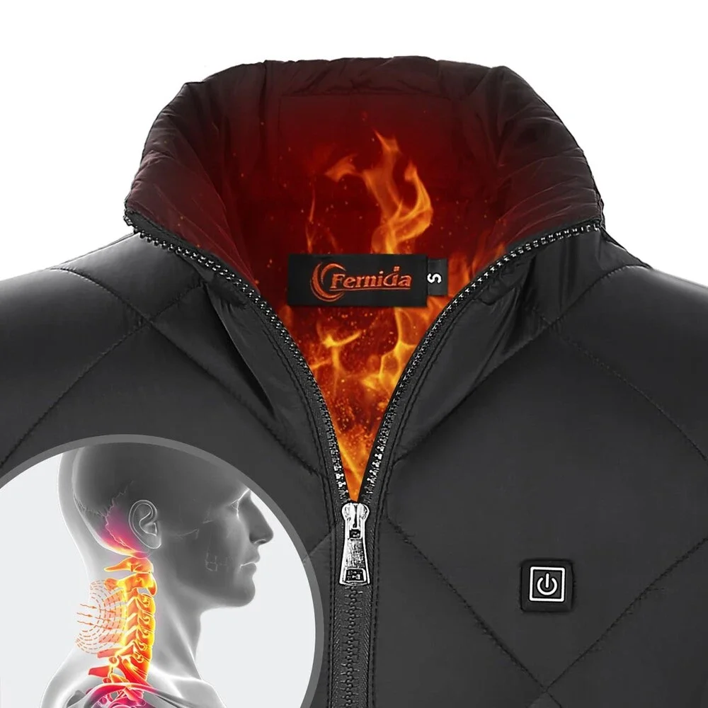 FERNIDA Men's Women Heated Vest Battery Not Included 8 Heating Zones S